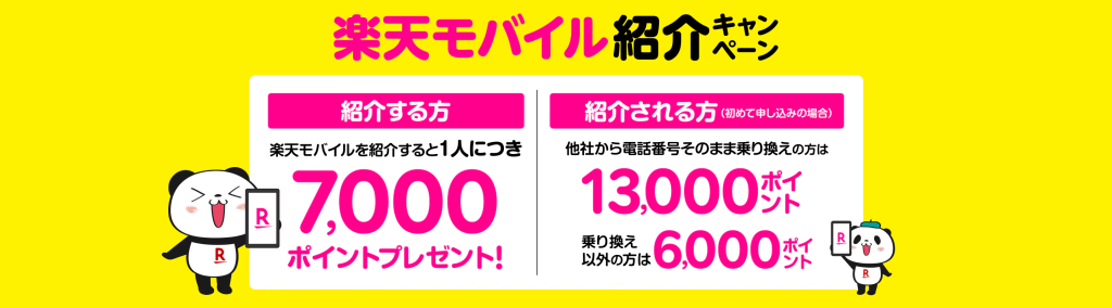 楽天モバイル紹介キャンペーン