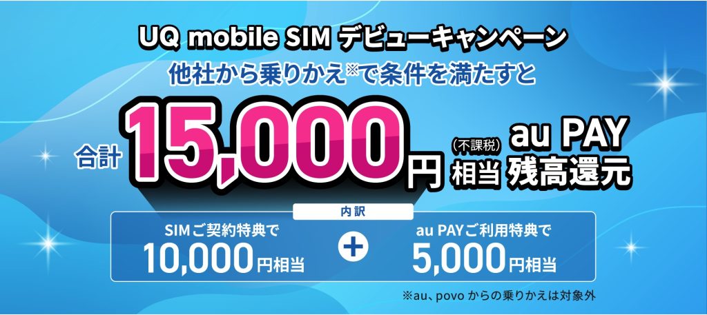 UQ mobile SIMデビューキャンペーン
