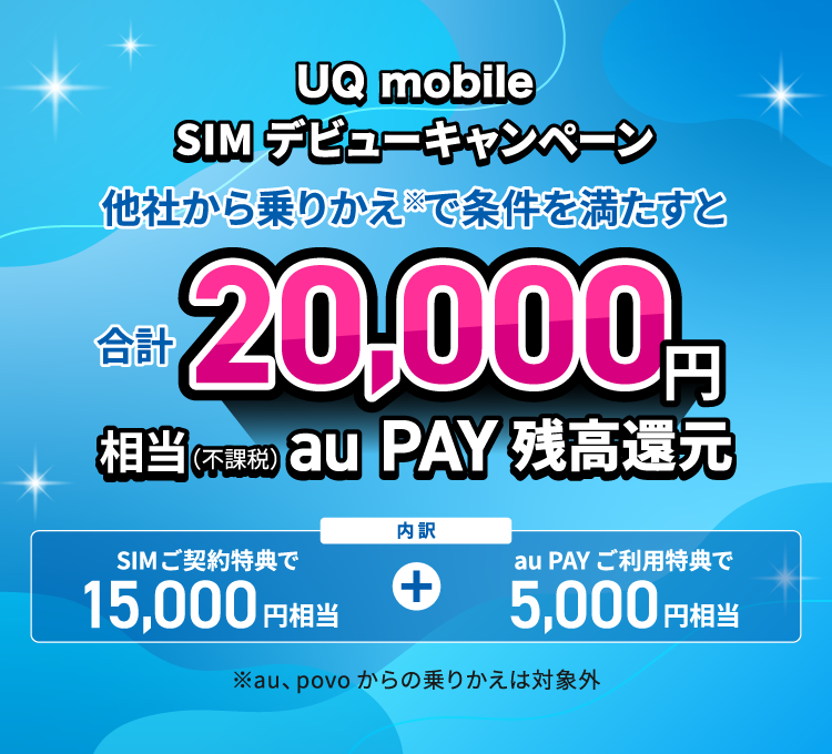 UQモバイルSIMデビューキャンペーン