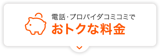 電話・プロバイダコミコミでおトクな料金