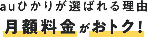 月額料金がおトク!