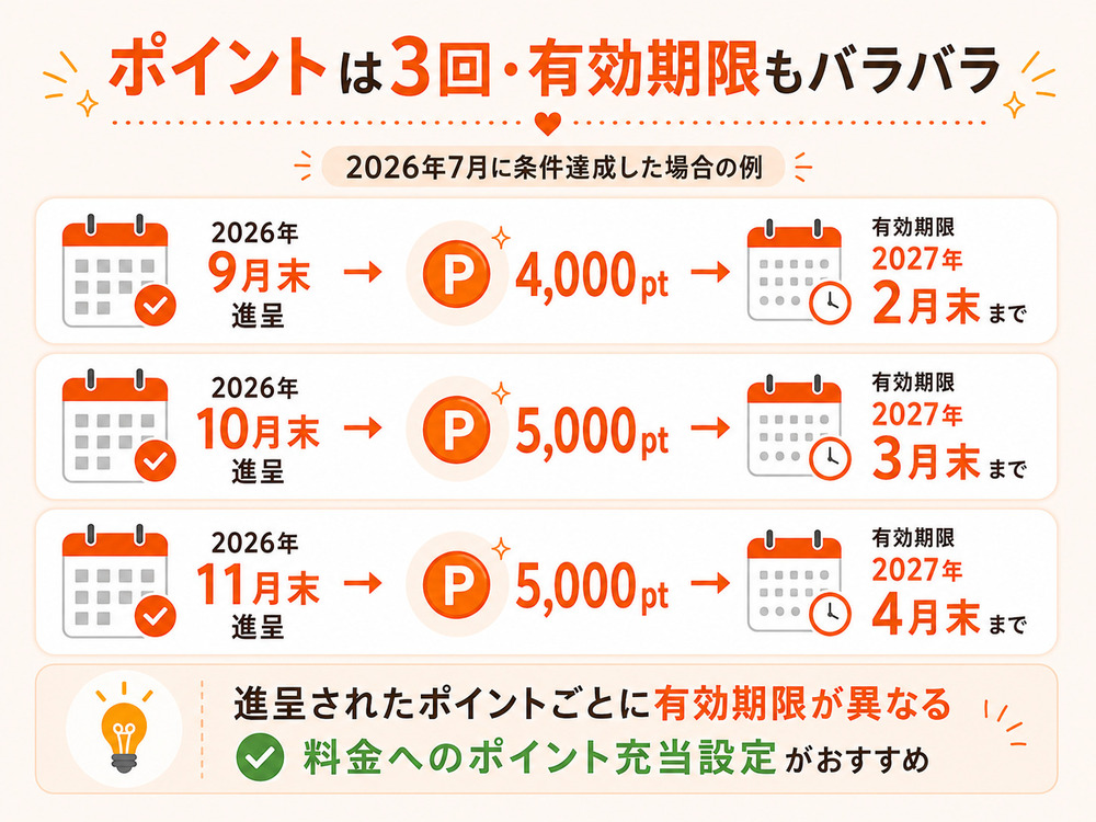 三木谷キャンペーンのポイント進呈について示した図