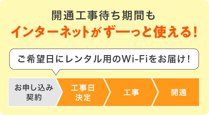 インターネットがずーっと使える！