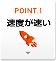 速度が速い