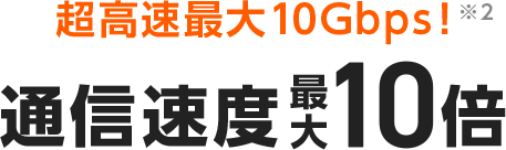 通信速度最大10倍