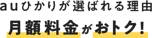 月額料金がおトク！
