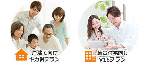 戸建て向けギガ得プラン 集合住宅向けV16プラン